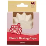 FunCakes Baking Cups Weiß 48 Stück Muffin und Cupcake Förmchen Papier, Bloom Backförmchen aus beschichtetem Karton, Perfekt für Cupcakes und Muffins - Pk/48