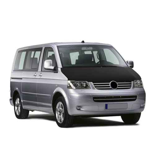 Auto Bonnet Bra Ersatz für VW T5 2003-2009, Haubenbra Bonnet Bra Schwarz Steinschlagschutz Vollbra Bonnet Bra Deckt Gesamte Motorhaube