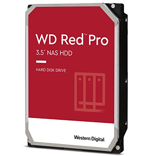 WD Red Pro interne Festplatte 4 TB (3,5 Zoll, NAS Festplatte, 7.200 U/min, 256 MB Cache, SATA 6 Gbit/s, NASware-Technologie, für NAS-Systeme im Dauerbetrieb, stoßfest) rot