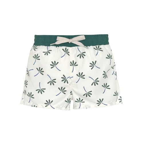 LÄSSIG Baby Kinder Badehose kurz mit UV-Schutz und integrierter Schwimmwindel/Boardie Shorts Palms nature, 19-24 Monate, Größe: 92