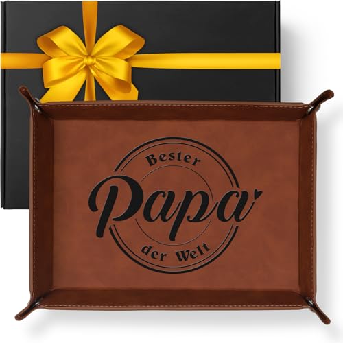 PRINLUCK Vatertag Papa Geschenke, Geschenke für Papa, Weihnachts Geschenk für den Vater, Ablage Tablett, Geschenk für den Vater zum Vatertag, Geburtstag Geschenke für Papa Männer