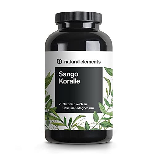 Sango Meereskoralle – 180 Kapseln – 660 mg Calcium – 330 mg Magnesium – Natürliche Calcium- und Magnesiumquelle – laborgeprüft, ohne Magnesiumstearat, hochdosiert