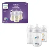 Philips Avent Natural Response Geschenkset für Babys: 3 Natural Response Babyfläschchen (260 ml) mit T3 Saugern (ab 1 Monat), SCY903/63