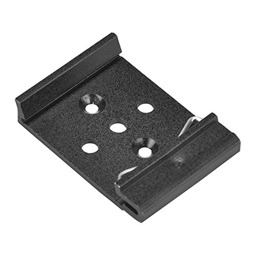 Feste Klemme für Din-Schiene, 35 Mm Feste Klemme für Din-Schiene, Feste Klemme für Din-Schiene aus Aluminium für die Relaismontage, Mattiert, weiß, Schwarz, Schraubklemmen (35 mm 5-Loch Mattschwarz)