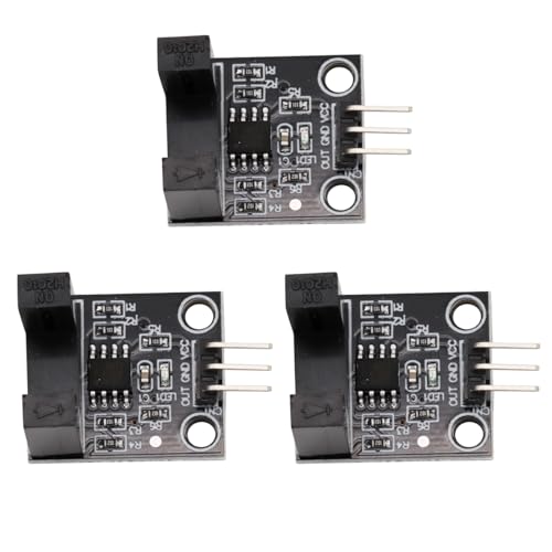 Heevhas LM393 Korrelations-Lichtschranke Gegenstrahltyp Infrarot Zählsensor Zählsensormodul Motordrehzahlsensormodul DC 5V (3 Stück)