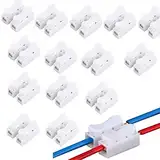 100pcs 2P CH-2 Lüsterklemmen Steckbar Kabel Schnellverbinder Kabelverbinder LED Elektrische Drahtverbinder LED-Lichtleiste Kein Löten Schweißen Schnellkabel Draht