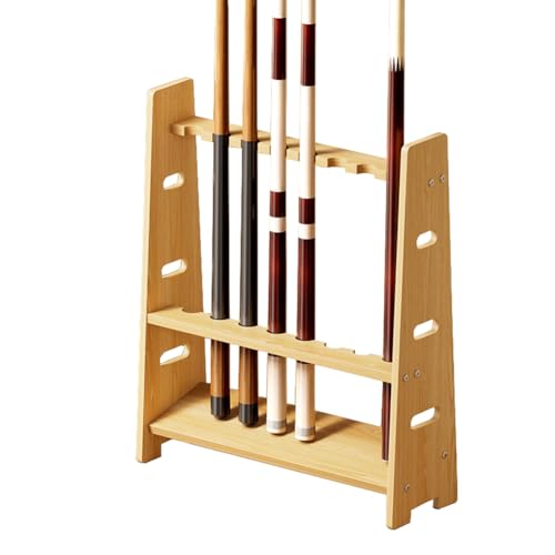 YWRU Billard Queue Halter Boden, Billard-Queue Bodenständer Regal, Rutenhalter Angelrutenhalter für 8/10/20 Pool/Snooker Billardqueues(Color:8 Hole)