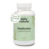 dailynature Hyaluronsäure 90 Kapseln | 1.100 kDa | hochdosiert mit 500 mg Natrium Hyaluronat pro Kapsel | vegan | ohne unerwünschte Zusätze | glutenfrei | laktosefrei