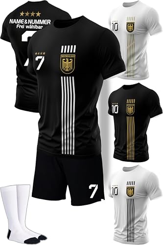 IIIII20Fo7IIIII Fussball Deutschland Trikot Em 2024 Kinder mit eigenem Namen personalisiert - Jungen National Fußball Kind Trikots - Jungs Fanartikel deutsche Nationalmannschaft XT5B