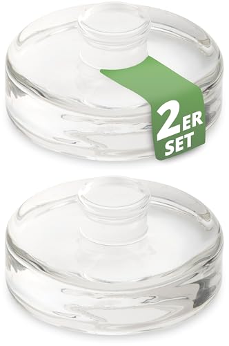 HOMELYN 2er Set Fermentiergewichte (⌀7cm) I Glasgewichte zum Fermentieren I Für ideales Fermentieren von Sauerkraut, Kimchi & Co.