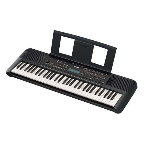 Yamaha PSR-E283 Tragbares Keyboard für Anfänger, schwarz – Mit 410 Instrumentenklängen, 150 Begleit-Styles und 122 Songs, inkl. Voucher für 2 Online-Keyboard-Lessons an der Yamaha Music School