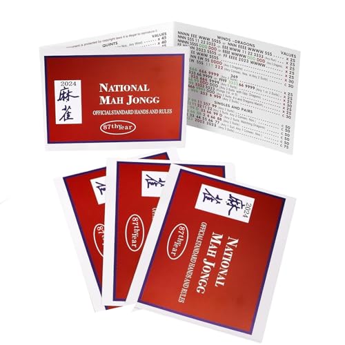 Generisch Mahjong -Spiel, Mahjong -Set, Karten 2025, 2025 Karte Offizieller Nationaler Standard Mah Jongg -Karten Set, großer Druckmah -Jongg -Karte 2025 großer Größe