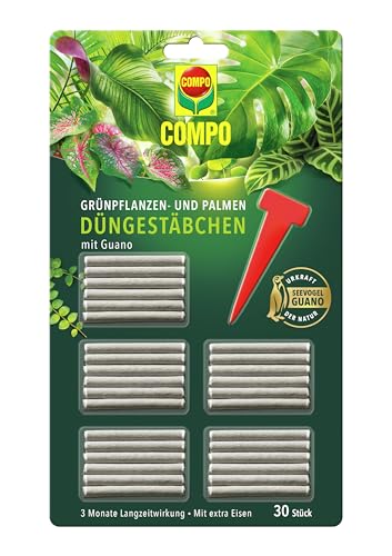 COMPO Grünpflanzen- und Palmen Düngestäbchen mit Guano