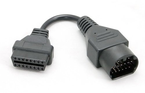 Goliton, S-EOLF-MAZDA17P, Kabeladapter von OBD/OBD2(16Pin) auf die proprietäre Mazda-17Pin-Schnittstelle, Stecker/Buchse, Farbe: schwarz