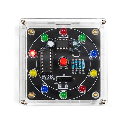 Elektronisches Glückskarussell DIY Löten Bausatz, Shake Raffle Löt Bausatz, LED-Karussell Spaß PCB Fabrication Kit für Anfänger, Studenten, Löt-Enthusiasten