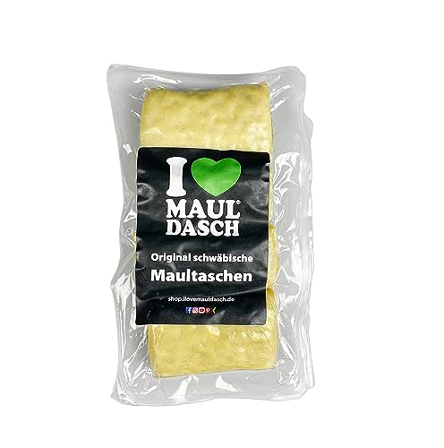 Maultaschen 100% Schwäbisch | 4er Pack | Traditionelle Feinkost | Hoher Fleischanteil | Kühlversand | 320g | I Love Mauldasch