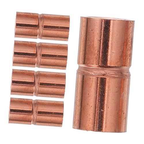 Alipis 5 Stück Kupferrohrverbindung Messingschlauch-schnellkupplung Kupferschweißen Kupferbeschläge Für Pool Kupferrohre Hvac Kupferrohrfittings Kupferkabelschuhe Kupferbeschlag Rose Gold