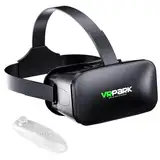 VR Brille für Handy, Virtual Reality 3D Headset, Augenschutz 3D Handy Brille mit Fernbedienung Erleben Spiele, kompatibel IOS Android Handy 4,5-6,7 Zoll für iPhone Samsung Android