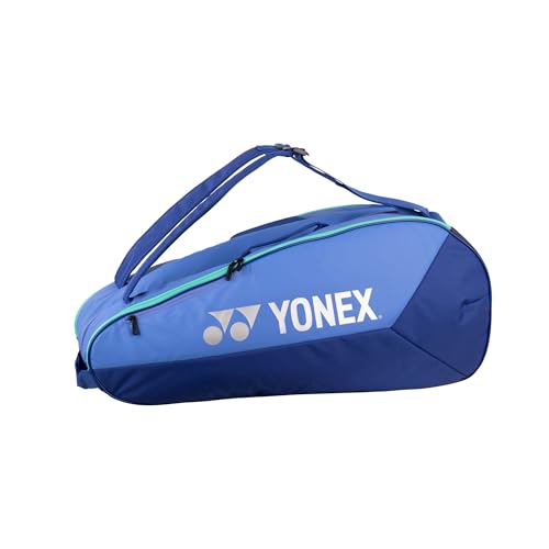 YONEX Team Racquet Bag – Badminton-, Tennis- und Squashtasche | Mehrere Größen & Farben | Mit Schuhfach & Rucksackfunktion (Blau, 9 Pcs)