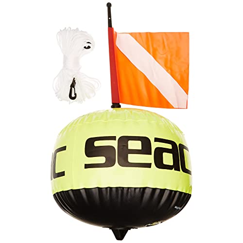 Seac Fluorescent Buoy, Signalboje mit Flagge