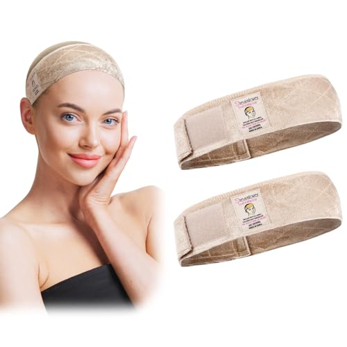 Dreamlover Elastisches Perückengriff, Perücke Stirnband, Hautfarben, 2 Stück