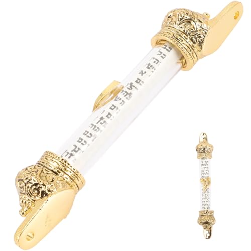jojofuny Metall Mezuzah JüDische TüRdekoration TüR Mezuza ReligiöSe TüRdeko - Handgefertigte Schriftrolle FüR Chanukka Und Festliche Dekorationen, 11.5 cm