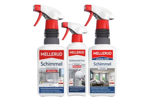 MELLERUD Schimmel Frei Set | Effektive Schimmelbekämpfung und Langzeitschutz für Wände, Decken & Fugen | Set mit 3 Produkten