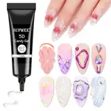 SUPWEE 15g 3D-Nagelgel klares Craving Gel für Nail Art Sculpture Painting DIY-Nagelmalere geschnitzter Gel-Nagellack 5D-geprägtes Candy-Gel Nageldekoration Maniküre