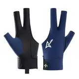 Wnddle Billard Handschuh, Billard Handschuh Links, Snooker Handschuhe, Billiard Pool Cue Gloves, Verstellbare Poolhandschuhe, rutschfeste Poolhandschuhe, Geeignet für Snooker, Pool-Spiele (Blue)