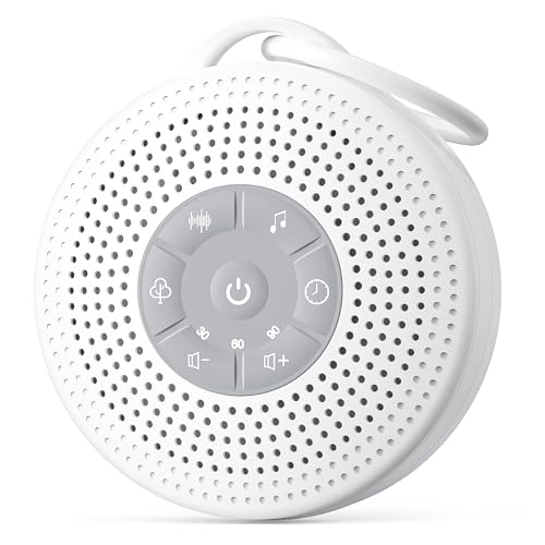 White Noise Machine Baby, Einschlafhilfe Babys mit 2000mAh Akku,Portable Sound Machine for Adults,21 beruhigende KlängeWeißes Rauschen Soundmaschine Mit Kindersicherung für kinderwagenschaukler (Gray)