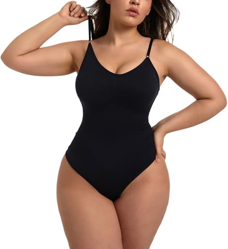 piannao Shapewear Damen Body Shper Bauchweg Bodysuit Formender Vielseitige Frauen atmungsaktiven Materialien mit Verstellbarer Bequemer Shapewear Damen stark formend Bodys für Damen