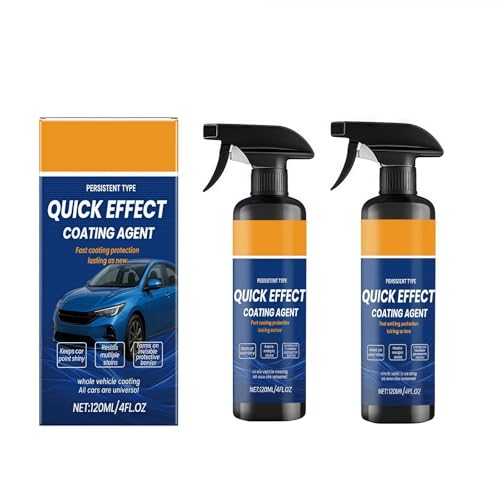 Car Coating Spray, 2025 Upgrade Quick Effect Coating Agent, Polish Spray Waterless Wash Wax, Oil Film Emulsion Glass Cleaner (2)