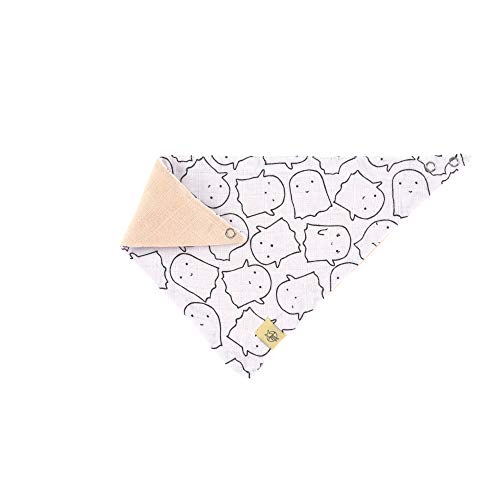 LÄSSIG Baby Kinder Muslin Bandana Lätzchen Baumwolle Druckknopf saugfähig doppellagig beidseitig tragbar/Bandana Little Spookies