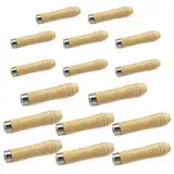 16 Stück Feilenheft mit Starken Metallkrage, Holzfeilengriff, für 4-6 Zoll Feilen, für Holzbearbeitung, Schreiner, Werkzeugwartung, LäNge 90 mm, 105 mm