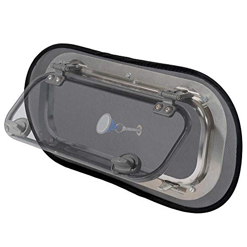 Waterline Design Moskitonetz für Bootsflaschen/Fenster, Universalgröße, Befestigung von innen mit Magnet, passend für alle Marken (1430, 2er-Pack) Luke ist nicht im Lieferumfang enthalten.