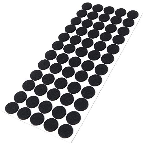 Adsamm® / 60 x Selbstklebende Filzgleiter/Schwarz/ø 20 mm/Rund/Möbelgleiter aus Filz mit 3.5 mm Stärke/Möbel- und Bodengleiter