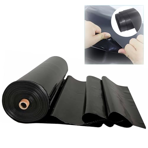 Große schwarze Fischteichfolie, 3 x 4 m, 1,5 mm Dicke, flexible HDPE-Teichfolie für wasserdichte Gartenpool-Fische oder Koiteiche, Anti-Durchsickerungs-Membran für Landschaftsschutz