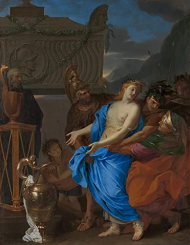 XcBAIHOUD Berühmte Gemälde Moderne Wandbild Kunstdruck Wand Dekoration Das Opfer Der Polyxena Von Charles Le Brun Wandposter Kunstdruck für Wohnzimmerdekoration 60x90cm