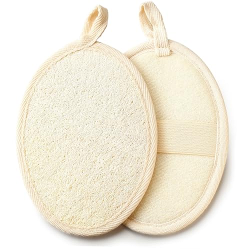 YNDJK 2 Stück Natürlicher Luffa Sponge, Peeling Loofah Schwamm Körperbürste Wäscher, Aus Umweltfreundlichem Und Biologisch Abbaubarem Dusch Luffaschwamm, Luffa Für Damen Und Herren