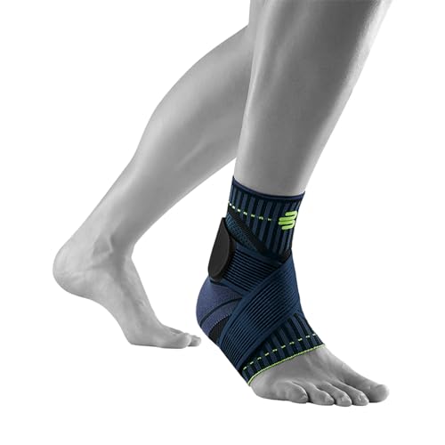 Bauerfeind Sprunggelenkbandage „Ankle Support“ Unisex, 1 Sprunggelenk Bandage für Sport wie Fußball, Fitness und Joggen, Kein Umknicken durch Knöchelbandage, Schwarz, S