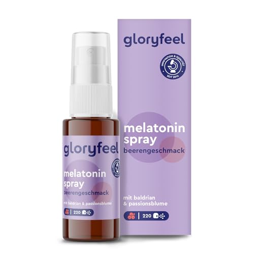 Melatonin Spray Beere - Premium: 5-fach höher dosiert* für 220 Tage + Passionsblume, Baldrian, Melisse, Lavendel, Vitamin B6 & B1 - Sleep Spray ohne Alkohol, Zuckerfrei und Vegan