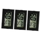 Mikikit 3Stücke Mini Hygrometer Thermometer Hygrometer mit Präzisem Display für Innenräume zur Überwachung von Luftfeuchtigkeit Temperatur Wohnzimmer Büro