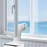 Klimafenster DIY Set I Fensterabdichtung Klimaanlage I Fensterdurchführung für mobile Klimageräte mit Abluftschlauch I Hot Air Stop I Ø 150 mm
