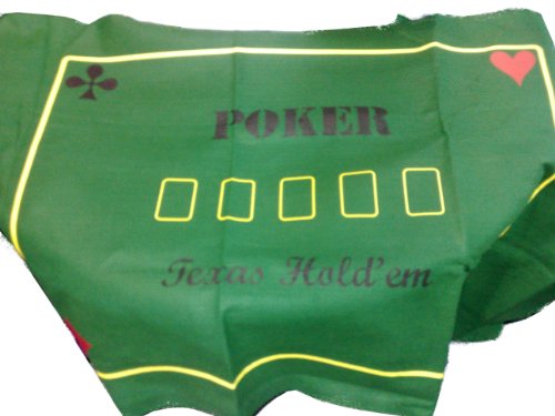 Unbekannt Poker Tuch Texas-Holdem 180 x 90 cm Wollfilz-Tuch