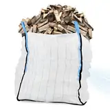 Big Bag für Holz | Brennholz-BigBag für 1m³ | Atmungsaktiver BigBag 90x90x110 cm Groß - Hohe Stabilität bis 1500kg, BigBags mit 4 Schlaufen (BigBag ohne Brennholz)