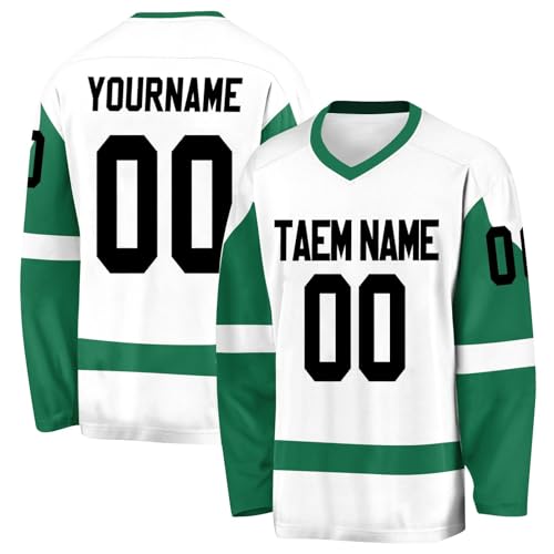 Hockey Trikot Personalisiert Ice Hockey Trikot Erwachsene Eishockey Shirt Training Herren Personalisierte Eishockey Tshirt mit Ihrem Namen Team Nummer