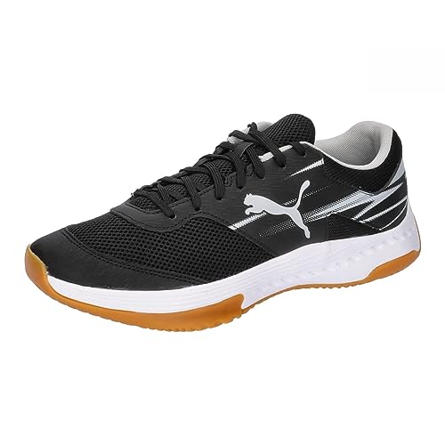 PUMA Unisex Varion Ii Indoor Court Shoe, Black Cool Light Gray Yellow Blaze Gum, 44 EU