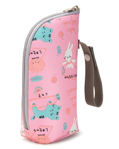 KGDUYC Babyflasche Isolierung Tasche, Babyflasche Tasche, Babyflasche Thermostat, tragbare Babyflasche Tasche für Kinderwagen Outdoor Reisen,isoliertasche babyflasche,baby flaschenwärmer (Rosa)