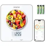 RENPHO Küchenwaage Digital, Waage Küchenwaage mit LCD-Display, Professionelle Haushaltswaage mit Tara Funktion, Gewicht bis zu 5 kg (1g Genaue), Lebensmittelwaage zum Backen und Kochen, Weiß