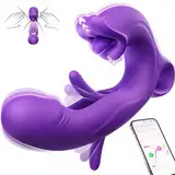 Vibration für Frauen Dildo Vibrator, Sex Spielzeug für die Frau mit 7 Zungenlecken 7 Schlagmodi 7 Vibrationmodi, Vibratorensets für Frauen Sex Toyset für Woman G Punkt Vibratoren Klitoris Stimulator